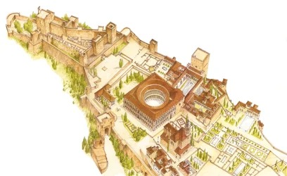 Alhambra, Granada, Spanje. Kasteel en paleizen